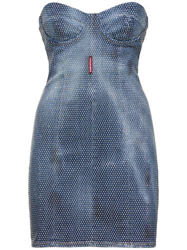 Minikleid Aus Denim Mit Verzierung - DSQUARED2 - Modalova