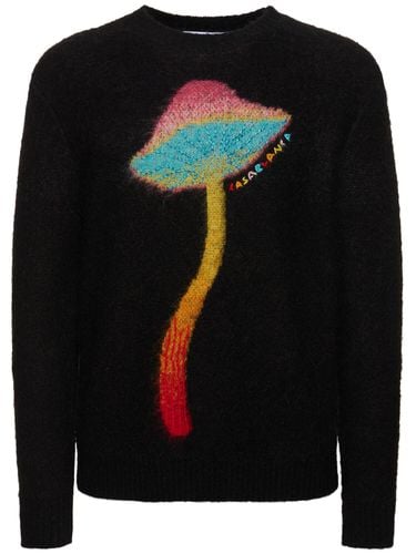 Rainbow Mushroom Print Knit Top - CASABLANCA - Modalova