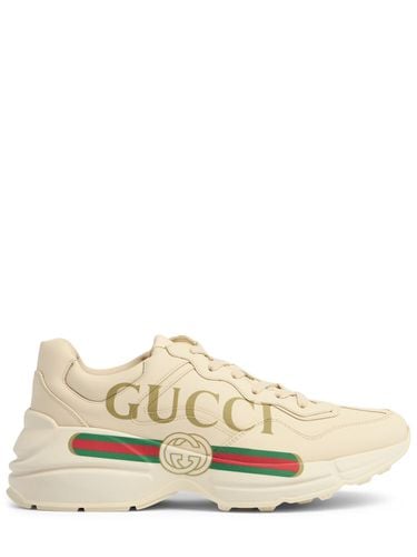 Mm Hohe Ledersneakers "rhyton" - GUCCI - Modalova