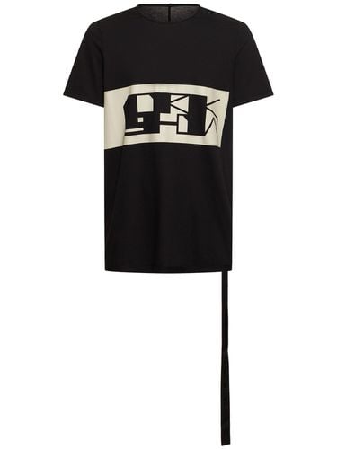 T-shirt Aus Baumwolljersey Mit Druck „level T“ - RICK OWENS DRKSHDW - Modalova