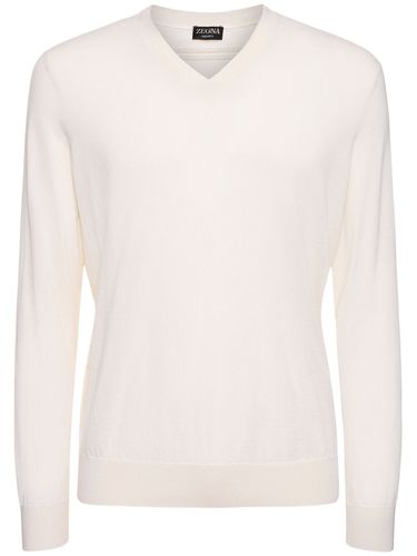 Cashmere & Silk V Neck Sweater - ZEGNA - Modalova