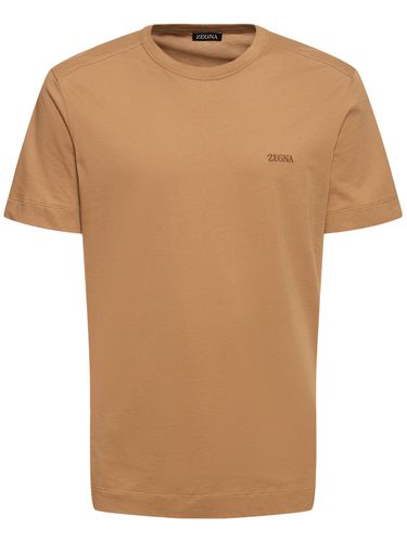 Cotton Short Sleeves T-shirt - ZEGNA - Modalova