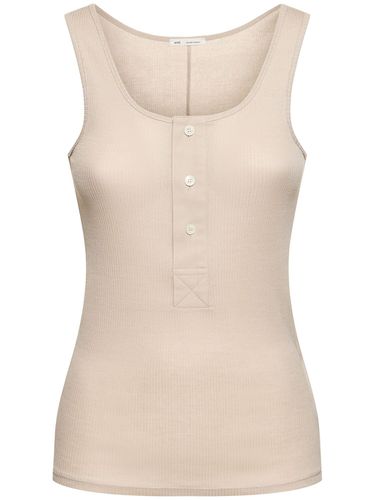 Light Rib Jersey Cotton Tank Top - AMI PARIS - Modalova