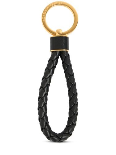 Intreccio Leather Key Ring - BOTTEGA VENETA - Modalova