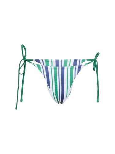 Slip Bikini In Techno Jersey A Righe - CASABLANCA - Modalova