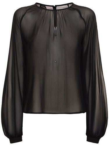 Renee Puff Sleeve Silk Blouse - THE ANDAMANE - Modalova