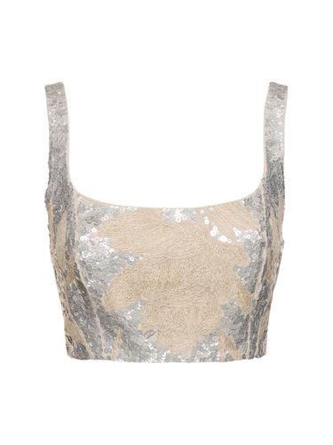 Linen Crop Top - BRUNELLO CUCINELLI - Modalova