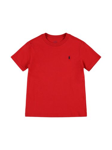 Camiseta De Jersey De Algodón Con Logo Bordado - POLO RALPH LAUREN - Modalova