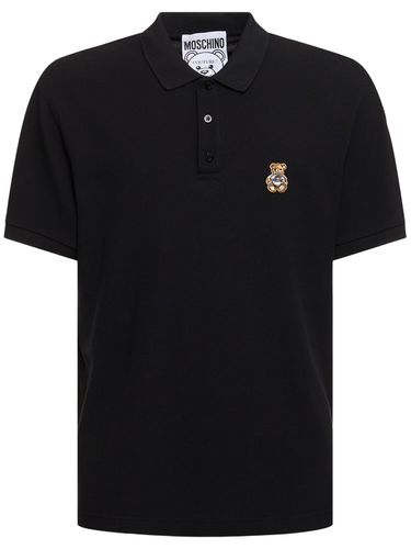 Polo Con Patch Logo - MOSCHINO - Modalova