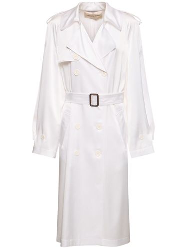 Belted Satin Trench Coat - ALEXANDRE VAUTHIER - Modalova