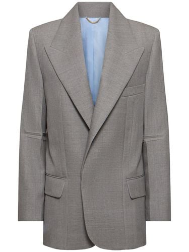 Darted Sleeve Tailored Wool Jacket - VICTORIA BECKHAM - Modalova