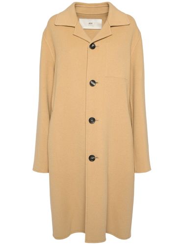 Wool & Cashmere Car Coat - AMI PARIS - Modalova