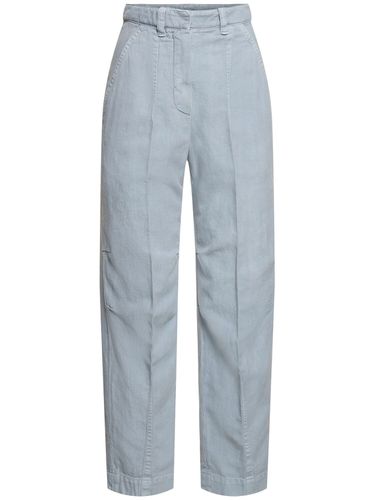 Pantalones Anchos De Algodón Y Lino - BRUNELLO CUCINELLI - Modalova