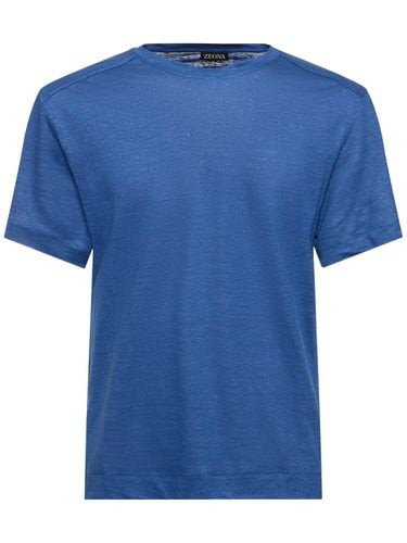 Pure Linen Jersey T-shirt - ZEGNA - Modalova