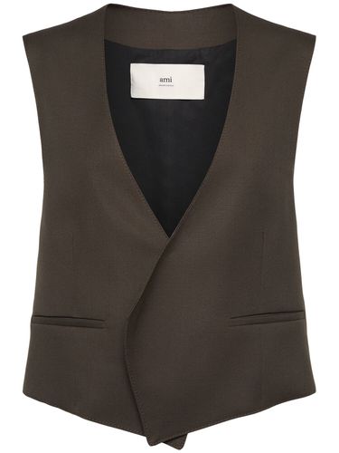 Wool Military Vest - AMI PARIS - Modalova