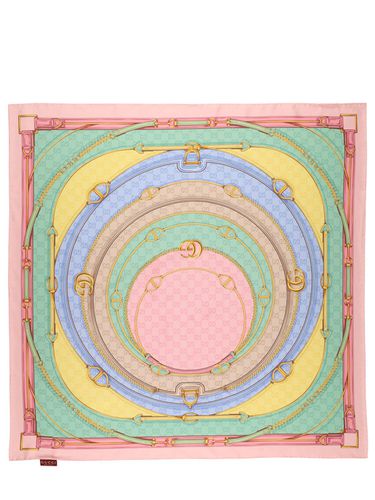 Gg Belt Print Silk Scarf - GUCCI - Modalova