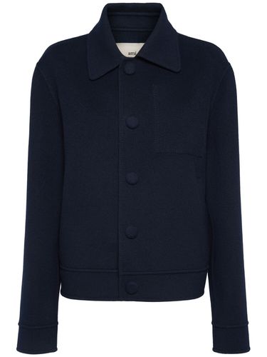 Boxy Wool & Cashmere Jacket - AMI PARIS - Modalova