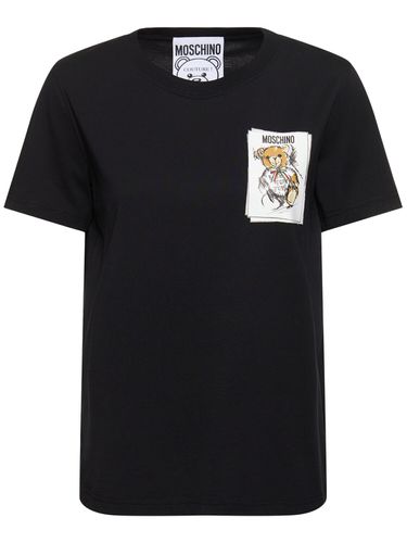 Cotton Jersey T-shirt - MOSCHINO - Modalova