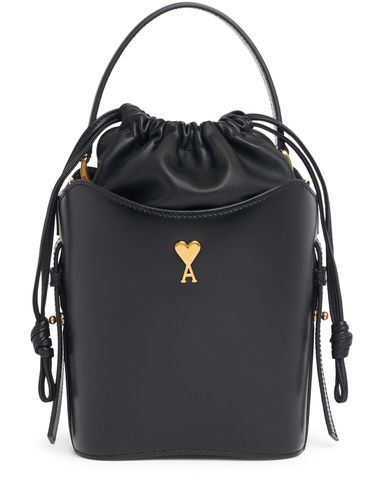 Paris Paris Smooth Leather Bucket Bag - AMI PARIS - Modalova