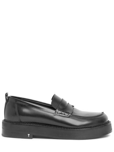 Anatomical Toe Leather Loafers - AMI PARIS - Modalova