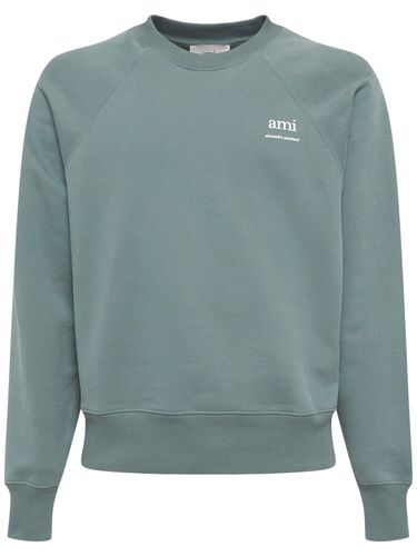 Logo Printed Boxy Sweatshirt - AMI PARIS - Modalova