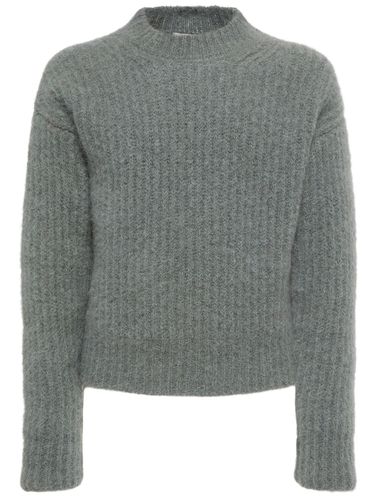 Ribbed Mohair Blend Crewneck Sweater - AMI PARIS - Modalova