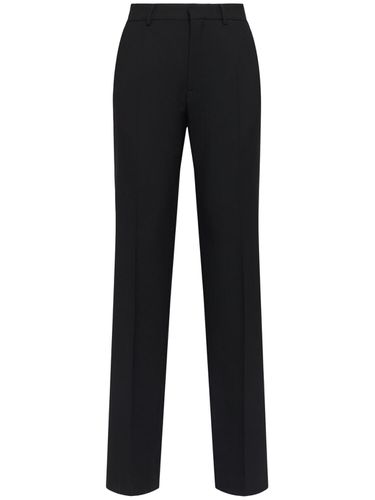 Straight Fit Wool Gabardine Pants - AMI PARIS - Modalova