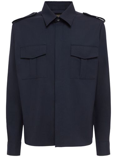 Wool Canvas Military Shirt - AMI PARIS - Modalova