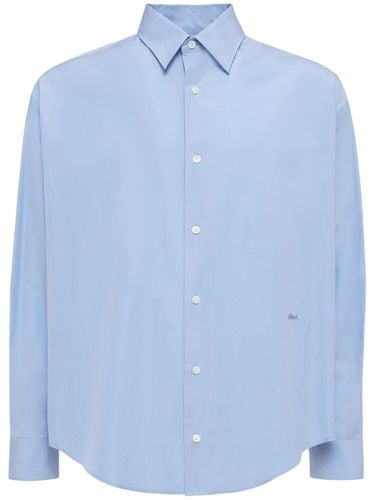 Boxy Cotton Shirt - AMI PARIS - Modalova