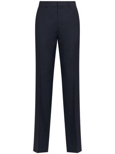 Straight Fit Wool Gabardine Pants - AMI PARIS - Modalova