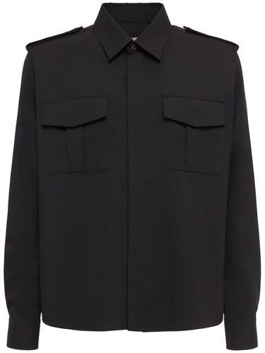 Wool Canvas Military Shirt - AMI PARIS - Modalova