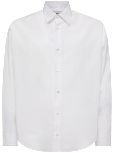 Boxy Cotton Shirt - AMI PARIS - Modalova