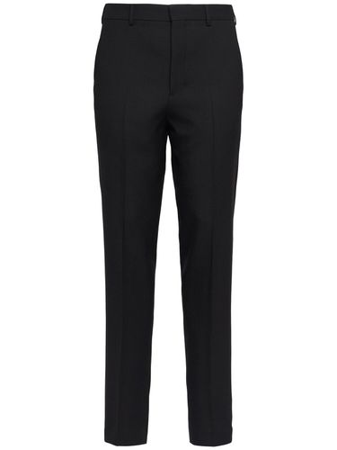 Cigarette Wool Gabardine Pants - AMI PARIS - Modalova