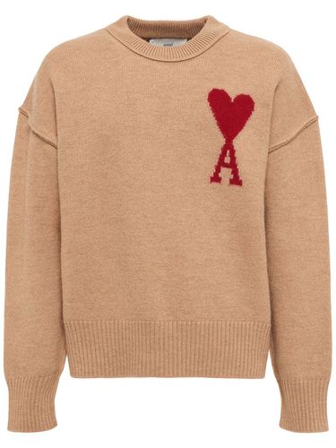 Adc Virgin Wool Crewneck Sweater - AMI PARIS - Modalova