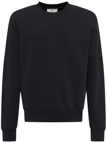 Logo Cotton Crewneck Sweatshirt - AMI PARIS - Modalova