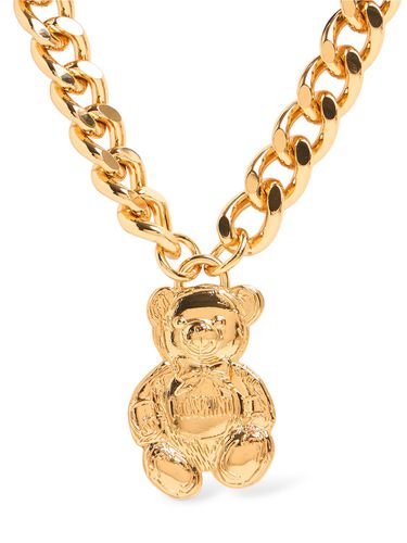 Archive Teddy Bear Long Necklace - MOSCHINO - Modalova