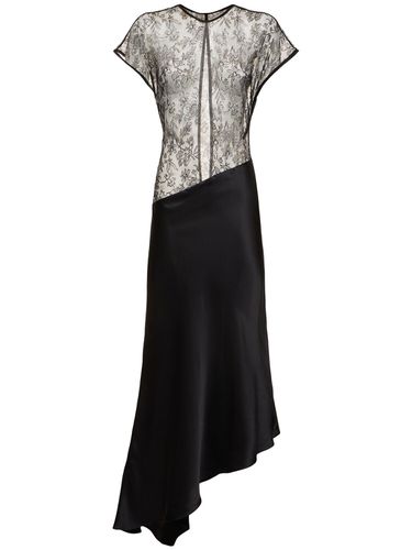 Beline Lace & Satin Long Dress - TOVE - Modalova