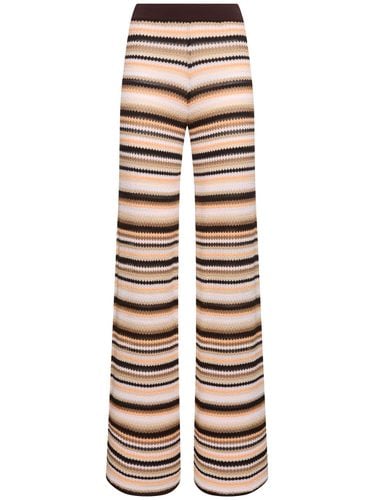 Striped Cotton Blend Flared Pants - MISSONI - Modalova