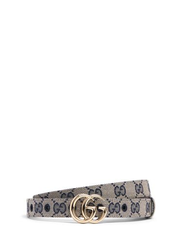 Cm Gg Marmont Canvas Belt - GUCCI - Modalova