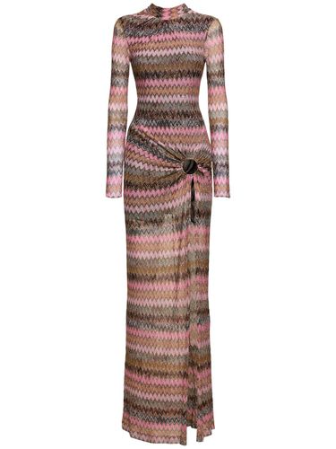 Chevron Lurex Maxi Dress W/cutout - MISSONI - Modalova