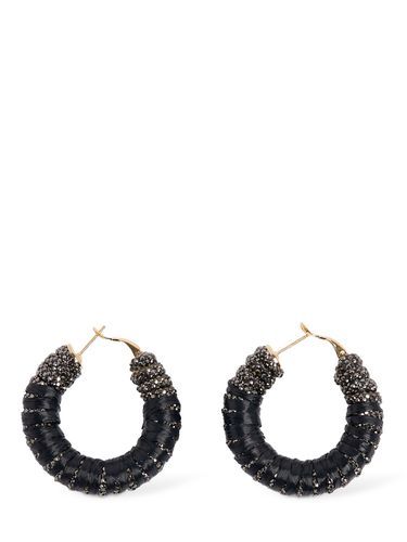 Lula Raffia Hoop Earrings - ROSANTICA - Modalova