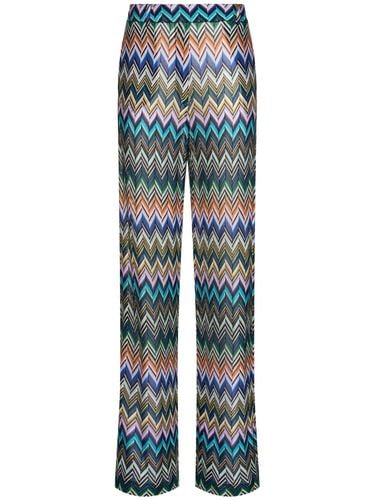 Chevron Lurex Wide Pants - MISSONI - Modalova