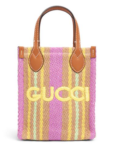 Super Mini Canvas Bag W/ Logo - GUCCI - Modalova