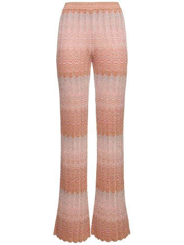 Striped Knit Viscose Lamé Flared Pants - MISSONI - Modalova