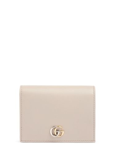 Gg Marmont Leather Card Case Wallet - GUCCI - Modalova