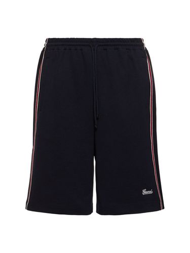 Basketballshorts Aus Baumwolle Mit Logo - GUCCI - Modalova