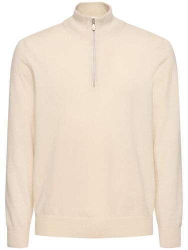 Half Zip Cashmere Turtleneck Sweater - BRUNELLO CUCINELLI - Modalova