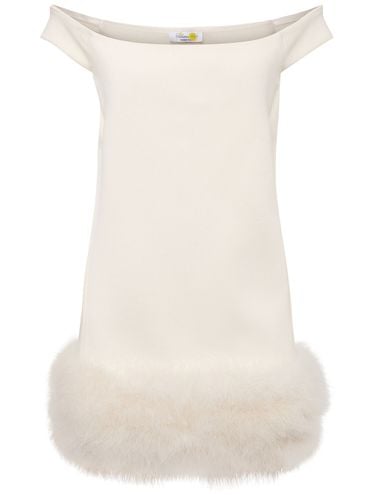 Sablè Mini Dress W/feathers - BLUMARINE - Modalova