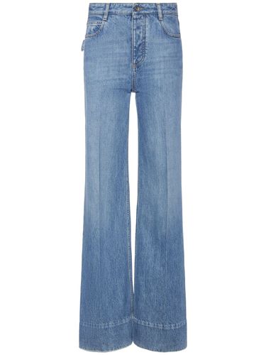 Jeans Anchos De Denim De Algodón - BOTTEGA VENETA - Modalova