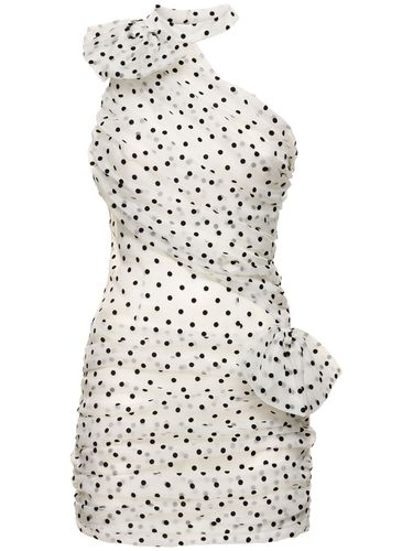 Flocked Polka Dot Silk Organza Dress - ALESSANDRA RICH - Modalova